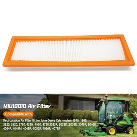 GOLACOD Premium Cabin Air Filter MIU10010 Fit for John Deere 3320 3520 3720 4320 4520 4720 3033R 3038R 3039R 3045R 3046R 4044R 4049M 4049R 4052R 4066R Advanced Filtration Recirculation Air Filter