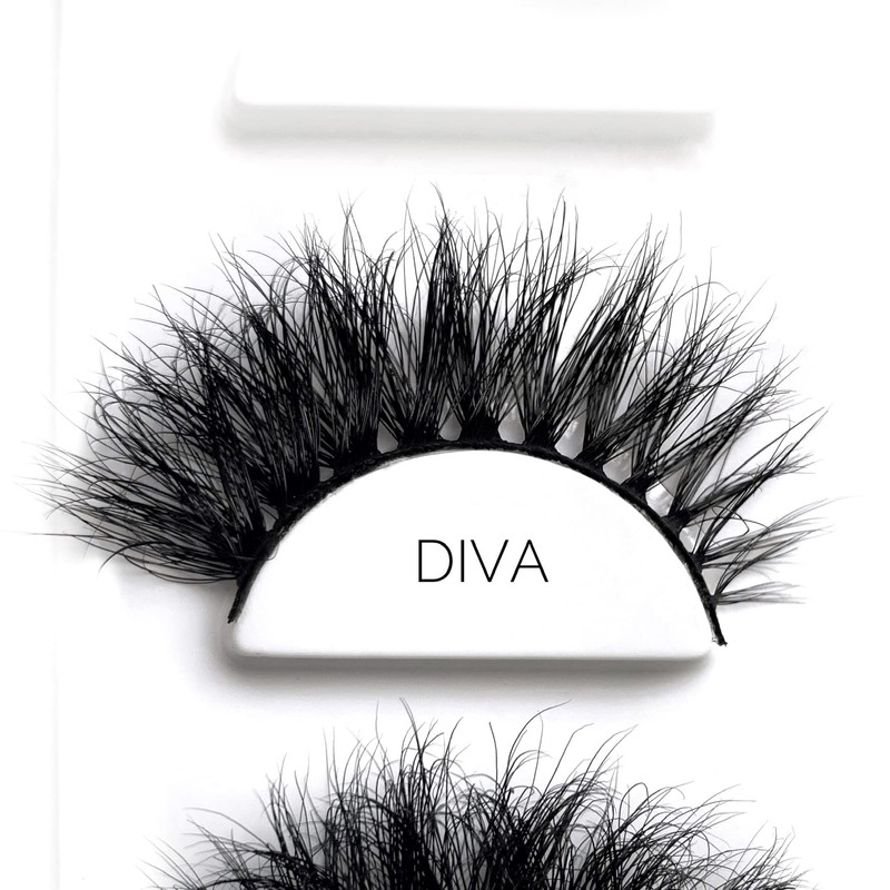 Pestañas premium DIVA, efecto 3D fluffy, reutilizables hasta 35 veces