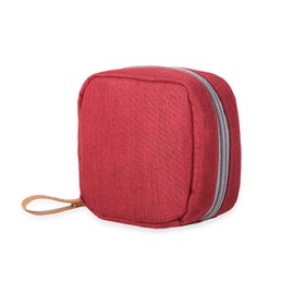 Hekyip Mini Cosmetic Bag, Travel Makeup Pouch, Portable Waterproof Cosmetic Pouch for Ladies Women, Mini (Mini Red)