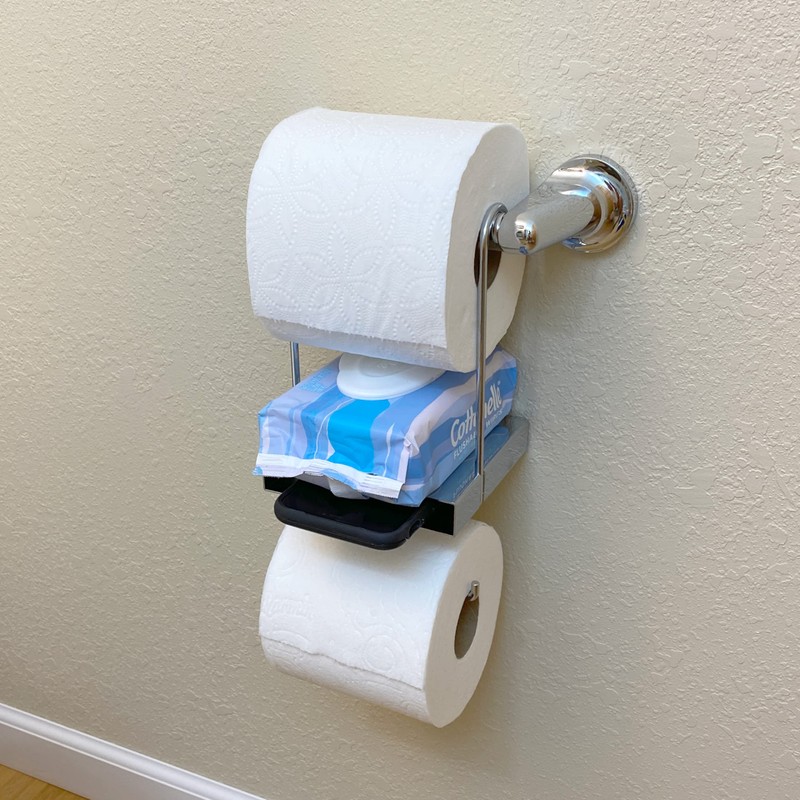 TP Pal Ledge – Hanging Extra Toilet Paper Roll Holder