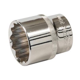 Silverline Tools 736697 Socket 1/2" Drive 12pt Metric 30mm, Silver, Set of 12