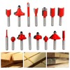 15Pcs Router Bit Set 1/4in Shank Carbide Trimmer Engraving Machine