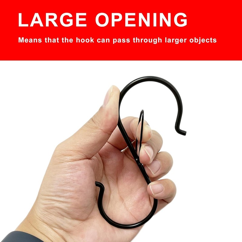 6 Pack 3.8 Inch S Hooks for Hanging, Heavy Duty