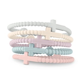 Ryan & Rose Jesus Bracelets - Cross Silicone Bracelet (Dreamy, Extra Small)