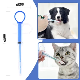 ZWWOGE 2 Tablets Feeder, Cat Tablet Dispenser, Medication Feeder, Easy Administration for Cats and Small Dogs, Protects Teeth and Gums, Blue and Green
