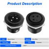 MEIRIYFA XLR 3-Pin Socket Panel Mount Adapter Audio Connector, XLR