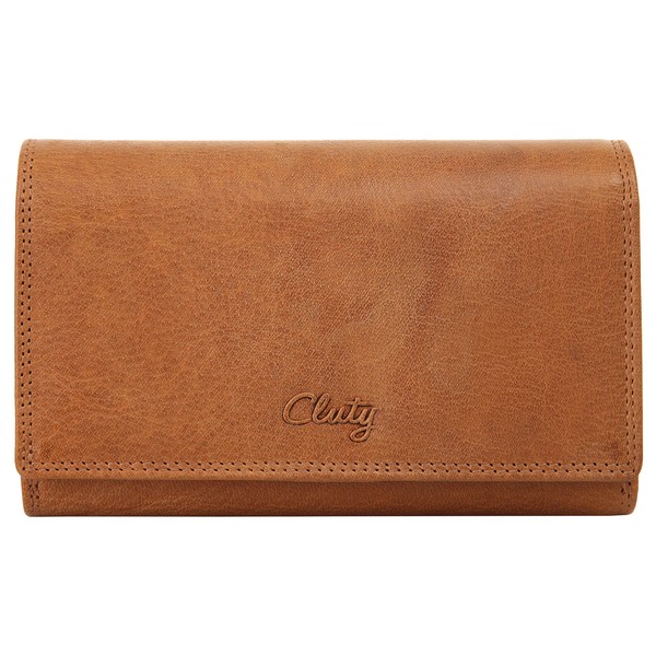 Cluty Genuine Leather Women's Purse | | 020351, Cognac