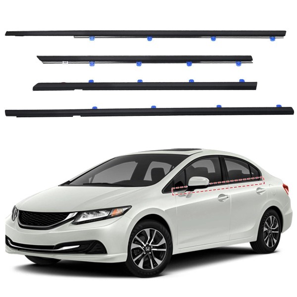 No Brand Car Window Weather Stripping Molding Trim Belt, Compatible