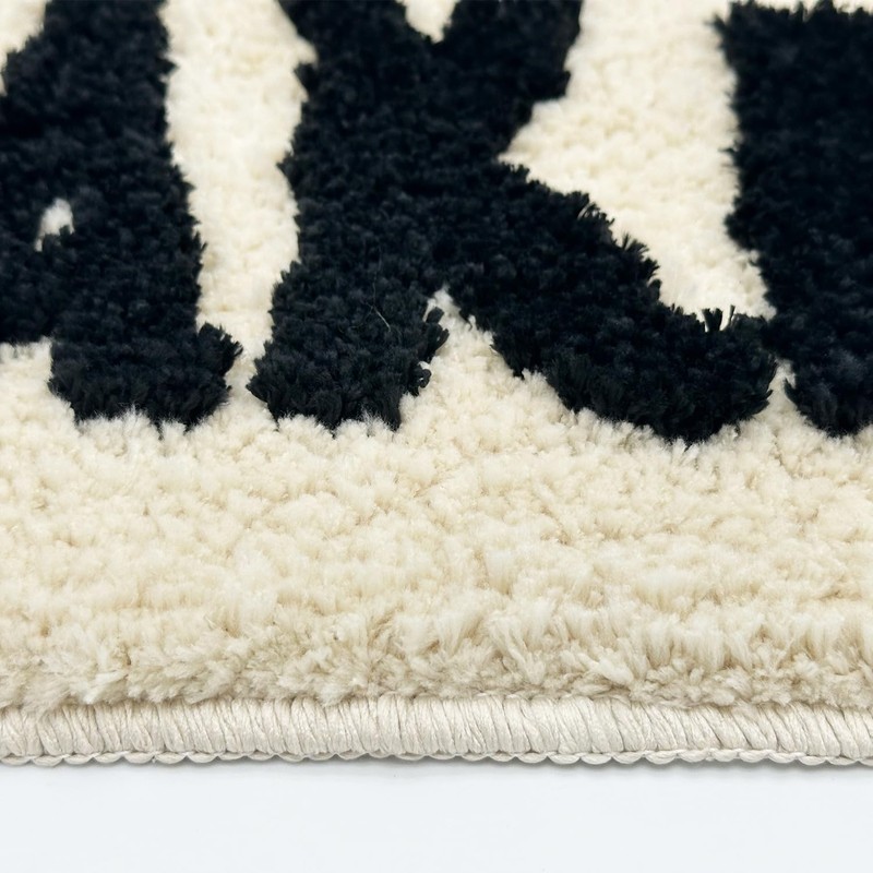 Feblilac Get Naked Bath Mat, Simple Beige Fun Bathroom Rug,