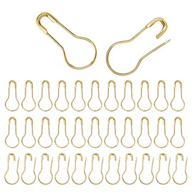LE-stone 1000Pcs Safety Pin Metal Bulb Gourd Pins Pear Shaped Pins for Clothing Handicrafts Knitting Stitch Markers Boutiques DIY (Gold)