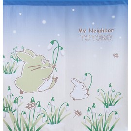 Noren Workshop My Neighbor Totoro, Four Season Plants, Totoro, Room Divider, Stylish (Totoro Snowdrop)