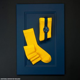 CityComfort Mens Calf Socks, Breathable Crew Socks Multipack - Mens Gifts (Yellow-6 Pack, 7/11 UK)