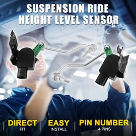 Merautop SJ Pair of Level Sensor Air Suspension Front Left + Right Replacement for A6 C6 4F2 Avant 4F5 Allroad 4FH 2004-2011 Car Accessory Part # 4F0941285B 4F0941286B