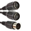 5 Pin MIDI DIN Y Splitter Cable Adapter 1 x