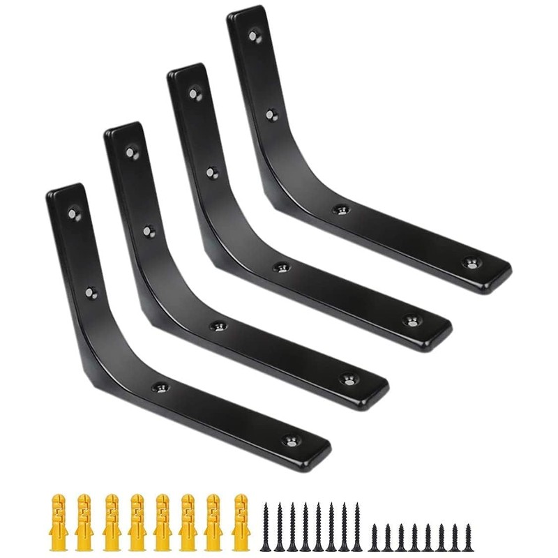 Shelf Brackets, 4 pcs Heavy Duty Wall Mounted Brackets, L