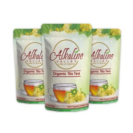 Linden Flower Tea, Tila Tea or Te De Tila - 100% Organic and Alkaline - 15 Unbleached/Chemical-Free Linden Tea Bags - Pack of 3 - Caffeine-Free, No GMO