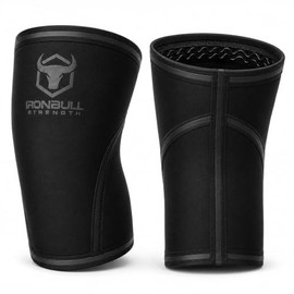 Iron Bull Strength - Rodilleras de 7 mm (par) para levantamiento de pesas y levantamiento de pesas (aprobado por USPA, IPL, IWF y USAW) | Soporte de c