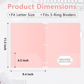 Plastic Folders with 2 Pockets 3 Hole Punched, 6 Pack, Pastel Color