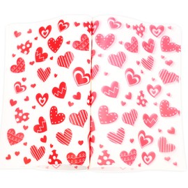 Valentine’s Day Wax Paper Sheet 100PCS Heart Parchment Paper Valentines Food Wrapping Paper Wax Baking Liner Valentine Party Supplies