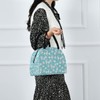 ZzWwR Ocean Starfish Seahorse Pattern Reusable Lunch Tote Bag with