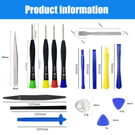 21 in 1 Prying Tool Kit, Opening Pry Tool Repair Plastic Spudger Tool Set Repairing Disassembly Tools for Smart Phone Laptop