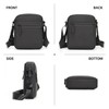 Lemuvlt Small Messenger Bag for Men PU Waterproof Crossbody Bag