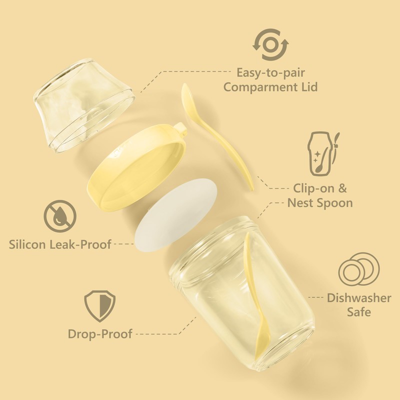 Felli On The Go Yogurt Parfait Snack Cup with Lid,