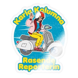 Spreadshirt Karla Kolumna Rasende Reporter Sticker Maximum 10 x 10 cm 10 x 10 cm Glossy Transparent