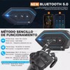 Auricular Bluetooth para Motocicleta con Micrófono, Compatible con Bluetooth 5.0,