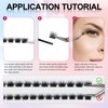 Fenshine Individual Cluster Eyelashes, 392 Pieces, Wide Stem D Curl,
