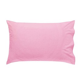 Just Contempo JC Pack of 2 Percale Plain Pillow Cases, Non Iron Easycare, Pink, Polyester-Cotton, Single