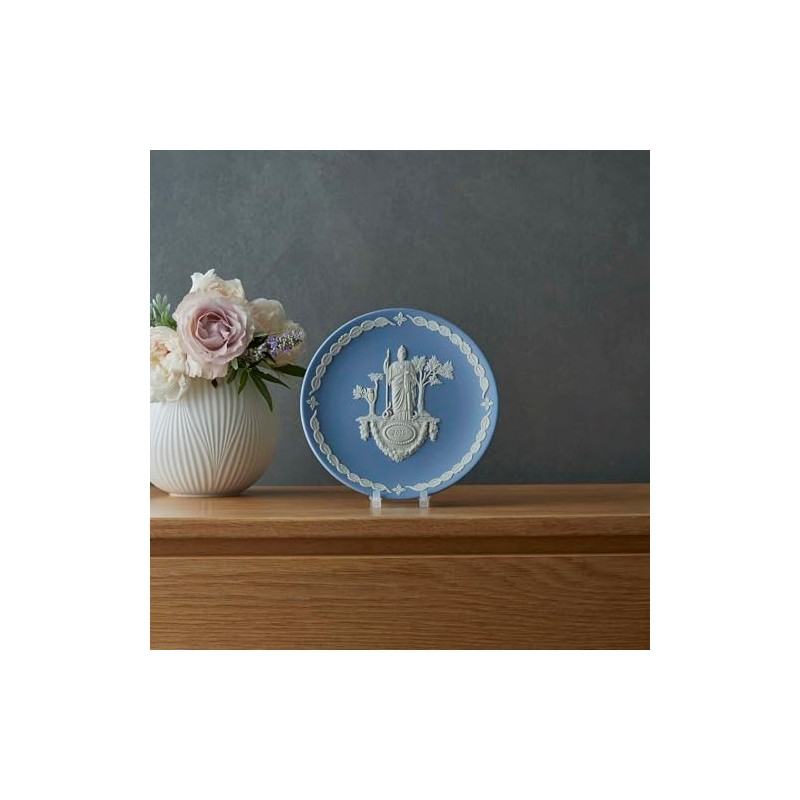 Wedgwood Earplate 2025 Version, Jasper Olympus Zodiac Athena, Pale Blue,