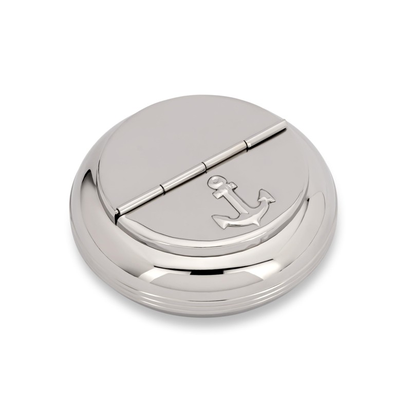 NKlaus 10 cm Table Folding Ash Trays Brass Solid Silver