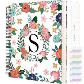 UntilPlan Hardcover Spiral Notebook Journal 8.5” x 11”, 300 Pages Journals, A4 Large College Ruled Cute Floral Letter Spiral Journal for Work School Note taking,Lined Journal for Women Men (S, A4)