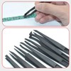10 Pcs Plastic Anti Static Carbon Fiber Tweezers Set, 4.5