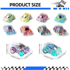Piucrty Party Bag Children's Birthday Wind-Up Car 50 Pieces Tombola Prizes Mini Car Party Favours Small Toy Car Set Give Away Pinata Filling Children Wind-Up Toy Party Activity Gifts