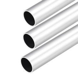 DMiotech 3Pack (28mm OD x 25mm ID) 6063 Aluminum Round Tube 300mm Length Industry Metal Tubing for Machinery Frame Construction DIY Projects