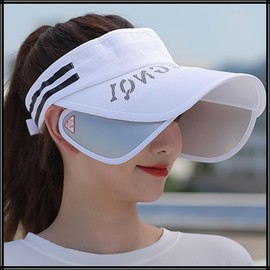 White Fang CA983 Women's Visor, Sun Visor, Hat, Logo, Sun Shade, Retractable, Stylish, Brim, navy