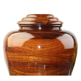 Rosewood Wooden urn for Human Ashes Adult, Wooden Cremation Urn for Male/Female Ashes Large, Custome urn for pet Ashers (Small)