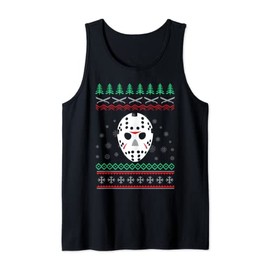 Jason Hockey Mask Ugly Christmas Holiday Festive Tank Top