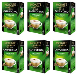 Mokate Gold Cappuccino Hazelnut Flavour 6 boxes 8 sachets total 48 bundle