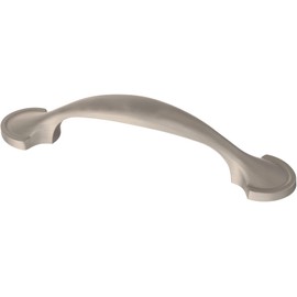 Franklin Brass Half Round Cabinet Pull, Nickel, 3 in (76 mm) Drawer Handle, 10 Pack, P39955Z-SN-B
