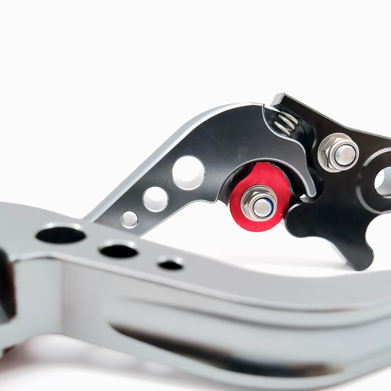 Motorbike Brake Lever,1 Pair Universal Adjustable Aluminum Modification Double Disc