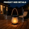 kaliqo Solar Lantern Outdoor Lights, Realistic Dancing Flame Effect, Solar