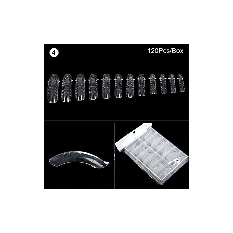 KADS Nail Tips 12 Sizes/10PCS Dual Nail Foam UV Gel