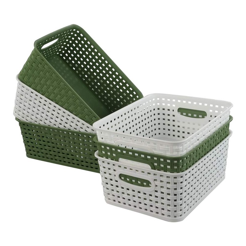Ucake Plastic Kitchen Basket, Small Woven Storage Baskets, 6 Packs