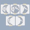 MAYJOYDIY 5pcs Moon Phase Stencil 11.8"×11.8" Moon Stencil Square Reusable