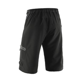 ARSUXEO Men's Cycling Shorts Loose Fit Mountain Bike Shorts Water Resistant Outdoor Sports Bottom with 7 Pockets 1202 Black L