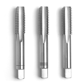 GSR Professional Tap Set Inch UNC 3/8 Inch x 16 HSSG Tripod Thread, Polished, HSSG Metal Drill Set, Pre-Cut, Middle Cutter & Finishing Tap, Through & Blind Hole