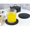 Absorbent Coasters for Drinks with Holder - 6packs, Silicone Coaster